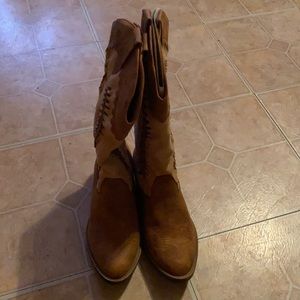 Tan Stylish Women Western Boots